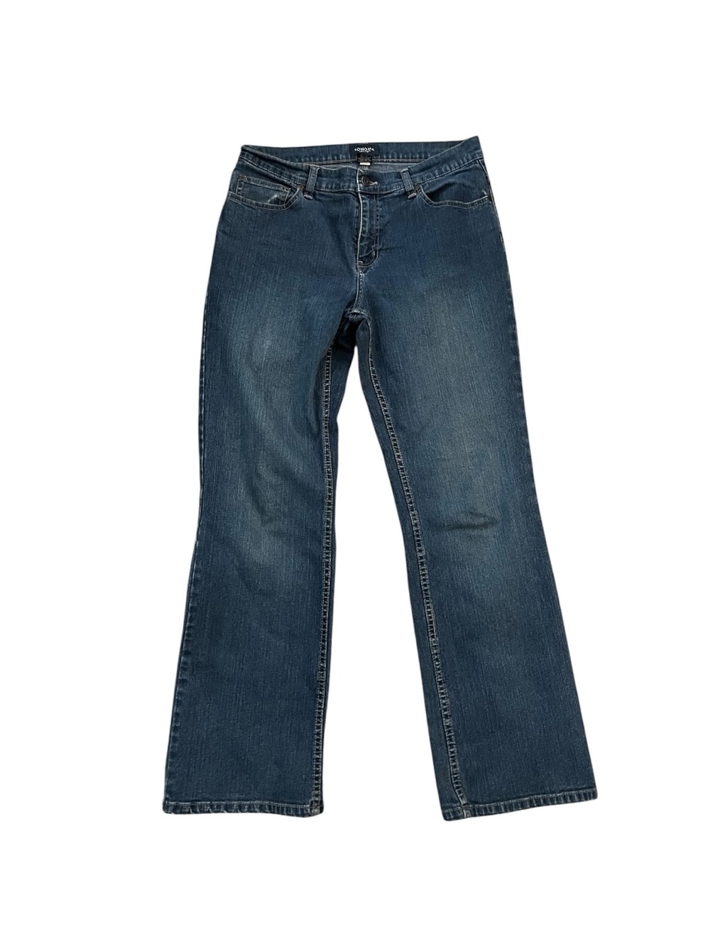 Vtg Y2K Sonoma Life + Style Bootcut Jeans Stretch Medium Wash 10 Short
